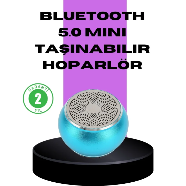 Mey İthalat® Taşınabilir Mini Bluetooth Hoparlör 9m Menzil Dahili Mikrofon