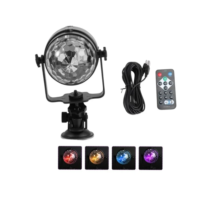 Mey İthalat® Taşınabilir ve Dayanıklı Plastik Kristal LED Disko Işığı