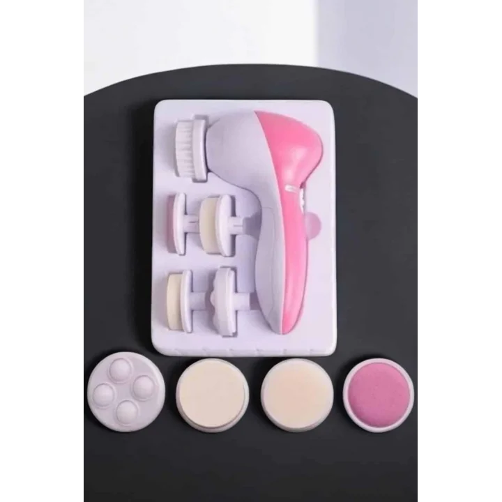 Mey İthalat® Taşınabilir Yüz Temizleme Cihazı Masaj, Peeling, Temizlik 5 Başlıklı