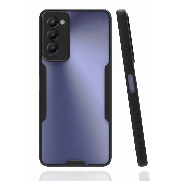 Mey İthalat®  Tecno Camon 18 Kılıf Platin Silikon - Siyah