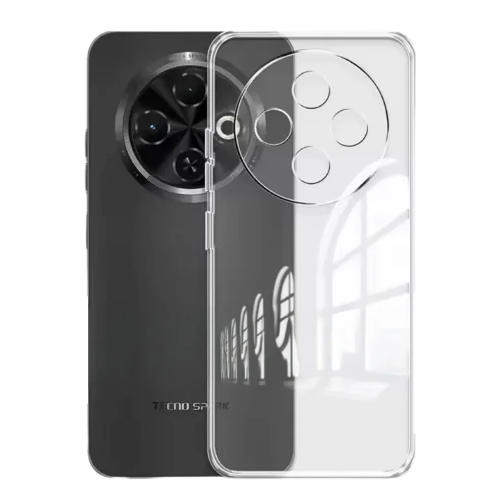 Mey İthalat®  Tecno Spark 30C Kılıf Lüx Şeffaf Silikon