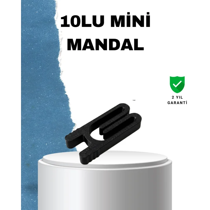 Mey İthalat® Tekrar Kullanılabilir Poşet Mandalı Siyah 10 Adet