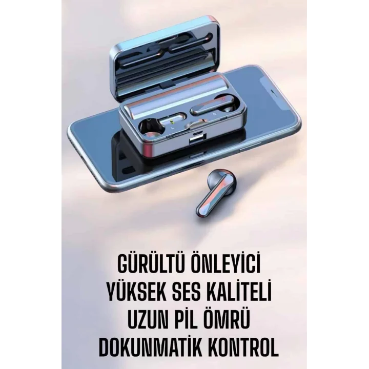 Mey İthalat® Telefon Standlı Bluetooth Kulaklık Aynalı Yüksek Ses Kaliteli