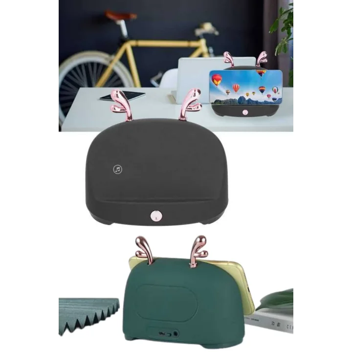 Mey İthalat® Telefon Tutucu Bluetooth Hoparlör Geyikli Renkli Uzun Ömürlü