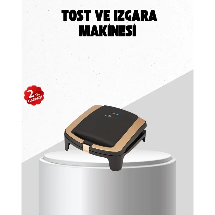 Mey İthalat® Tost Makinesi Ev Tipi Pratik Kullanım 4 Tost Kapasiteli