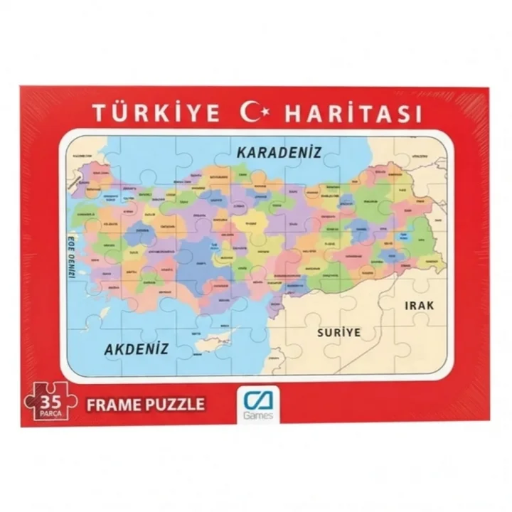 Mey İthalat® Türkiye Haritası Frame Puzzle 35 Parça