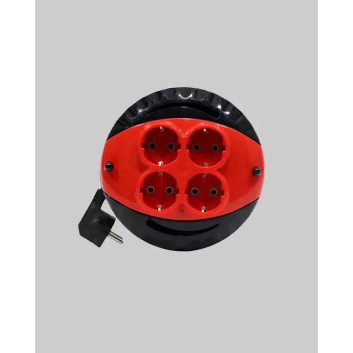 Mey İthalat® Türkiye Üretimi 5 Metre 4 Prizli Kablolu Makara