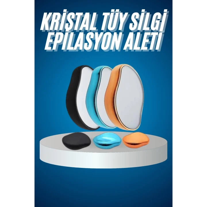 Mey İthalat® Tüy Silgi Kristal Epilasyon Acısız Ağrısız ve Pratik Epilasyon Aleti
