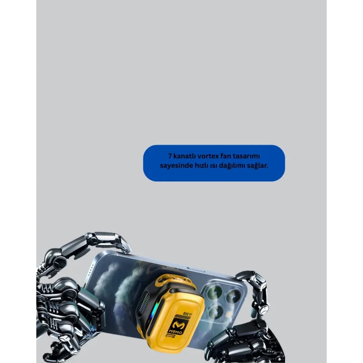 Mey İthalat® Type-C Girişli AI Modlu Yüksek Performanslı Telefon Soğutucu