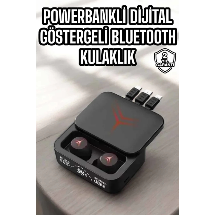 Mey İthalat® Ucuz ve Kaliteli Bluetooth Kulaklık TWS Çoklu Şarj Girişi Yüksek Ses Kaliteli