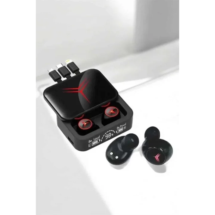 Mey İthalat® Ucuz ve Kaliteli Bluetooth Kulaklık TWS Çoklu Şarj Girişi Yüksek Ses Kaliteli