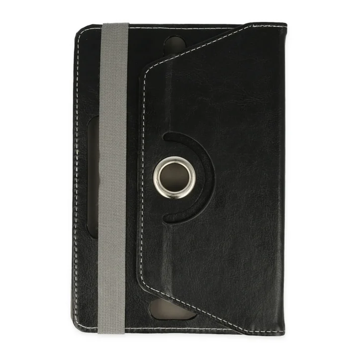 Mey İthalat®  Universal 7 Kılıf 360 Tablet Deri Kılıf - Siyah