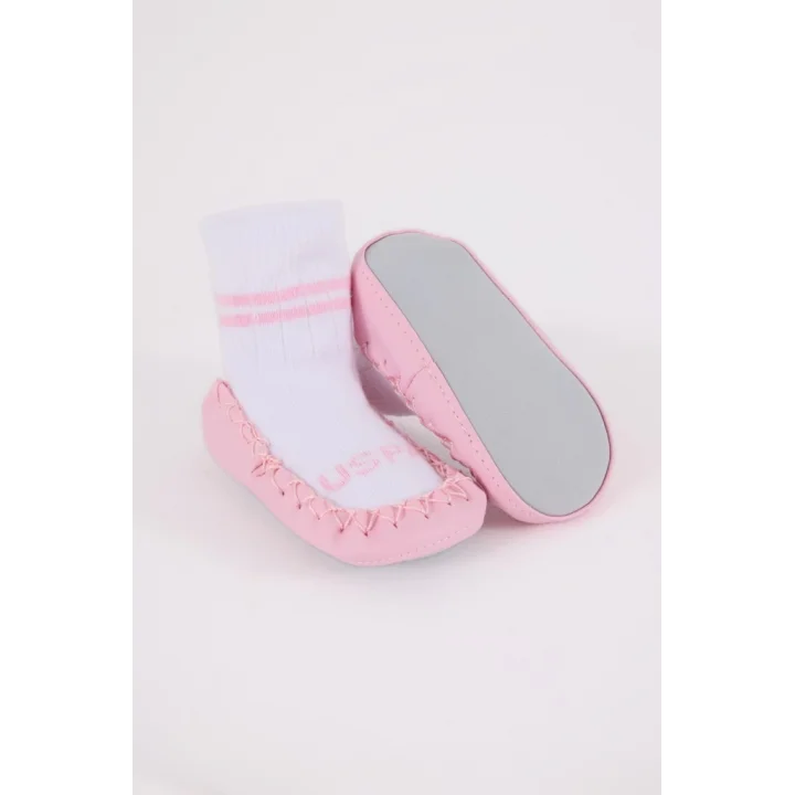 Mey İthalat®   n Çarık Çorap USB2800 Beyaz-Pembe