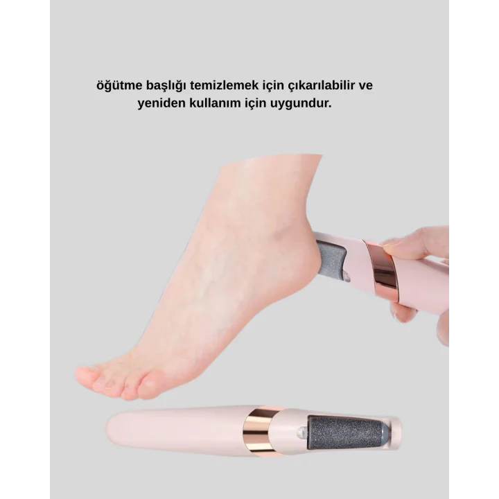 Mey İthalat® USB Şarjlı Ayak Törpüsü Nasır Temizleyici Elektrikli