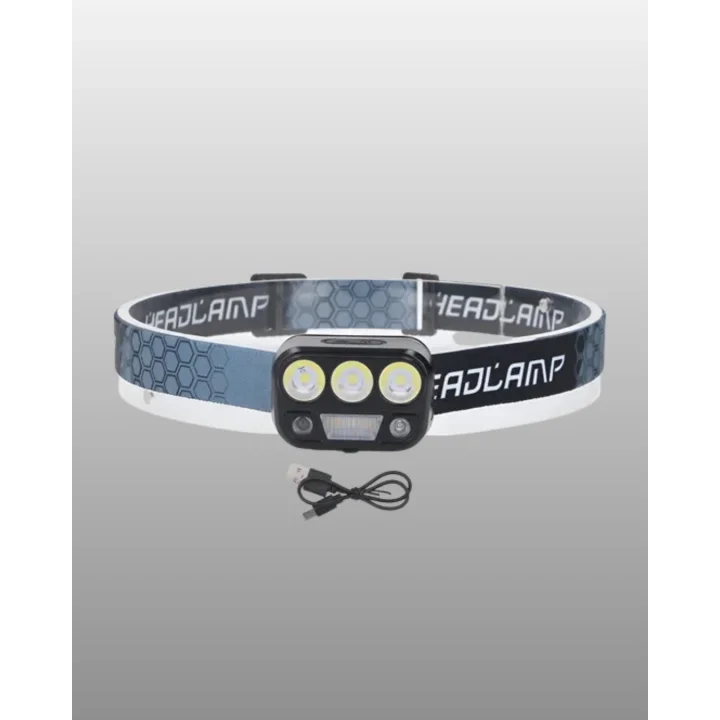 Mey İthalat® USB Şarjlı LED Kafa Lambası 300 Lümen Güç Göstergeli