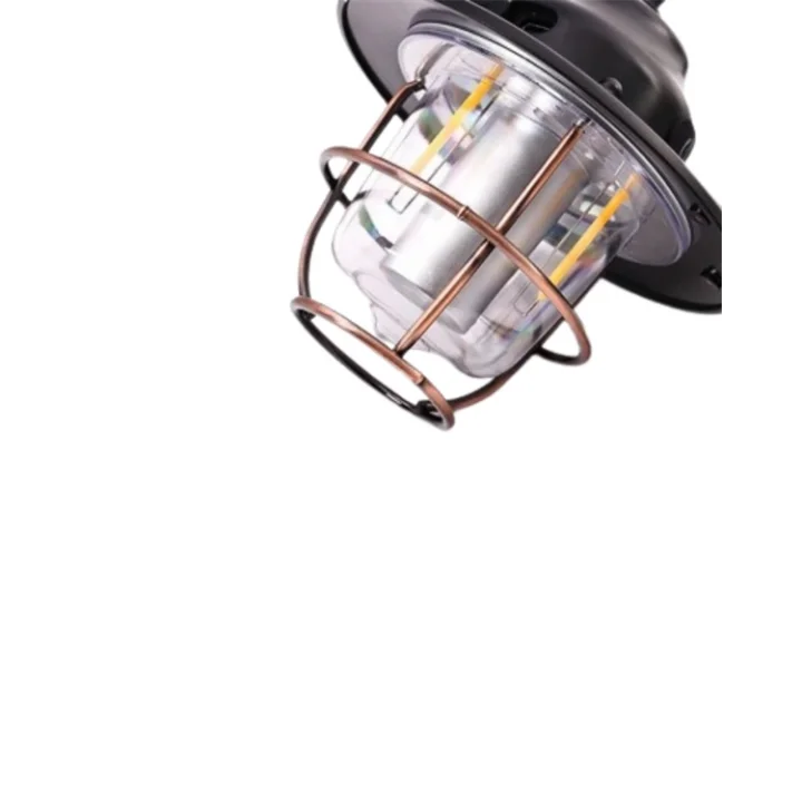 Mey İthalat® USB Şarjlı Retro LED Kamp Feneri – 4 Işık Modu, Su Geçirmez, Taşınabilir