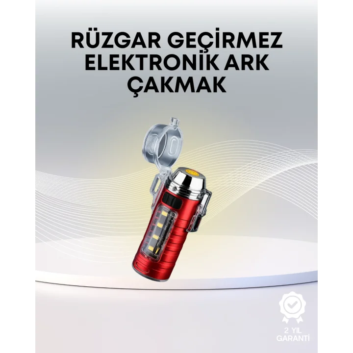 Mey İthalat® USB Şarjlı Suya Dayanıklı Elektrikli Çakmak