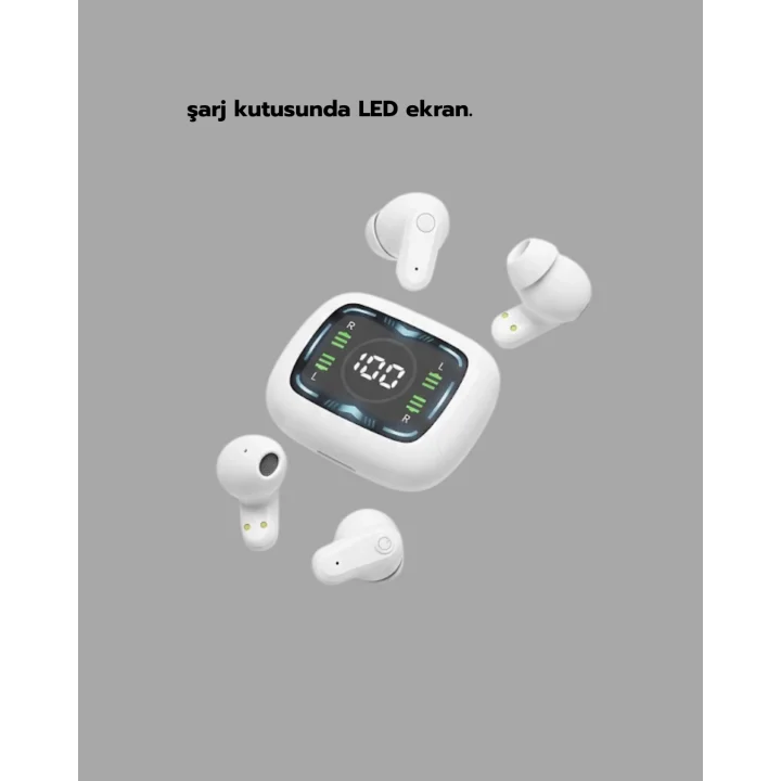 Mey İthalat® Uzun Bekleme Süreli Bluetooth Kulaklık Kablosuz Bağlantı
