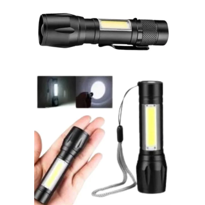 Mey İthalat® Uzun Menzilli Şarjlı El Feneri Uzun Ömürlü Led Işık Lamba