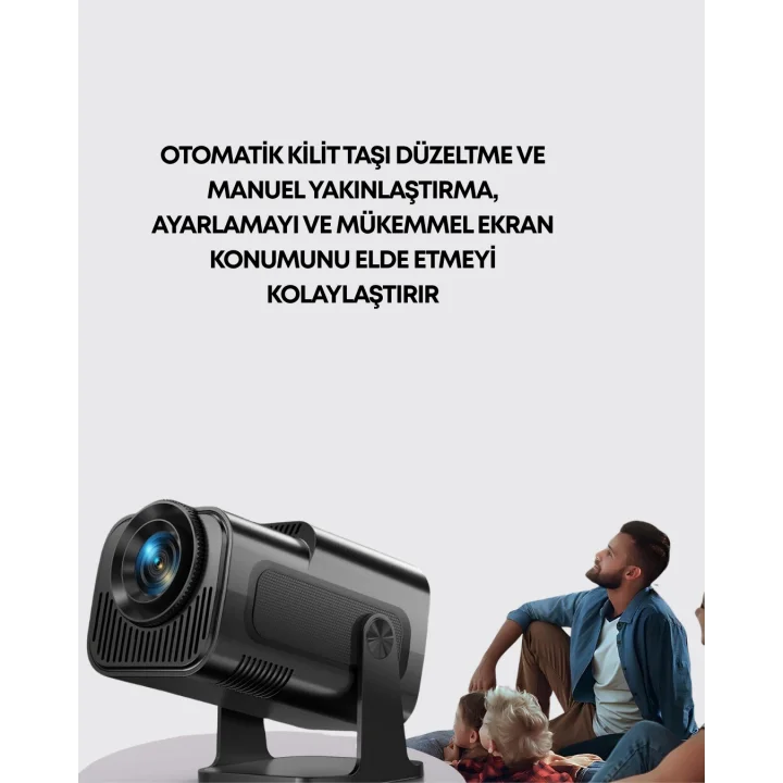Mey İthalat® Uzun Ömürlü Lamba ve Dahili Hoparlörlü Ev Sinema Projektörü