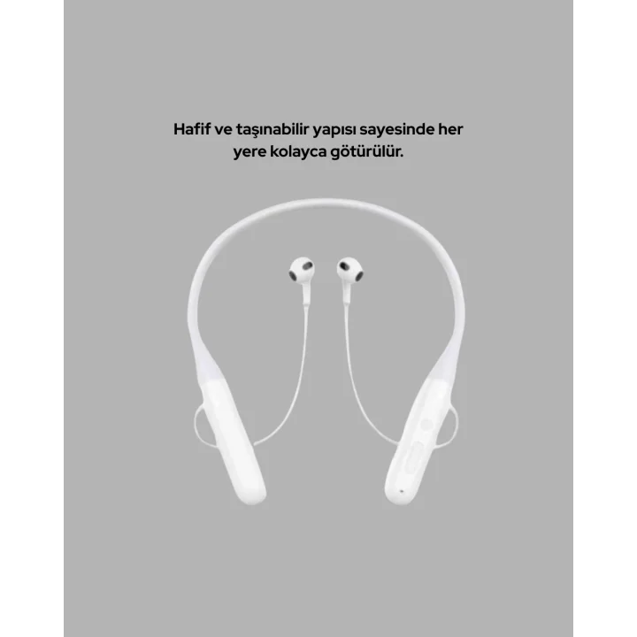 Mey İthalat® Uzun Süre Dayanıklı Manyetik Başlıklı Bluetooth Kulaklık