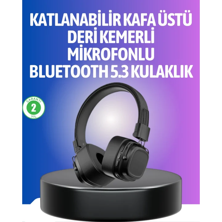 Mey İthalat® Uzun Süreli Rahat Kullanım İçin Kablosuz Bluetooth Kulaklık