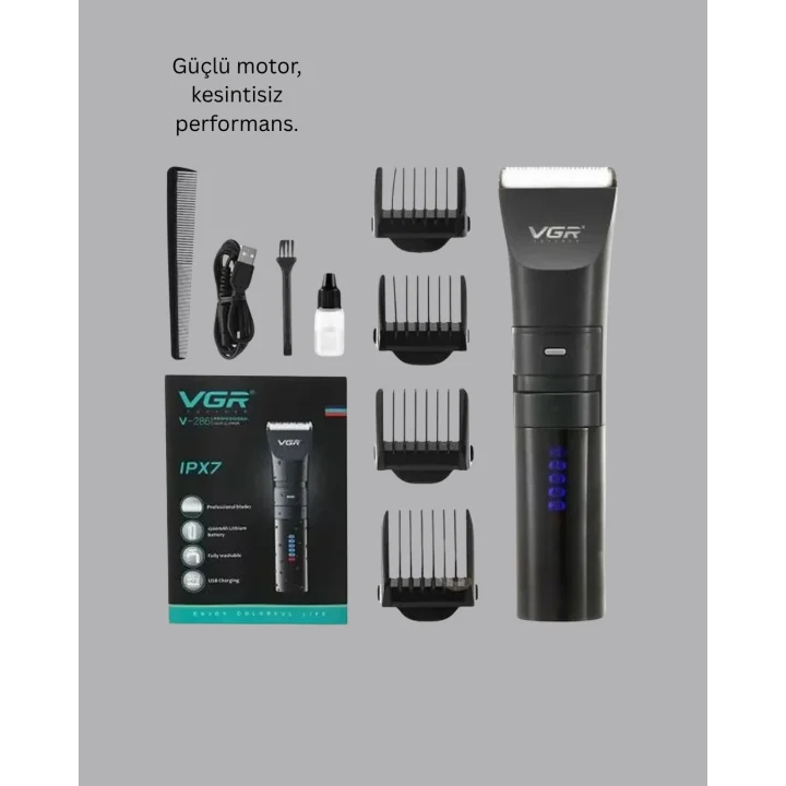 Mey İthalat® VGR V-286 Profesyonel Şarjlı Tıraş Makinesi
