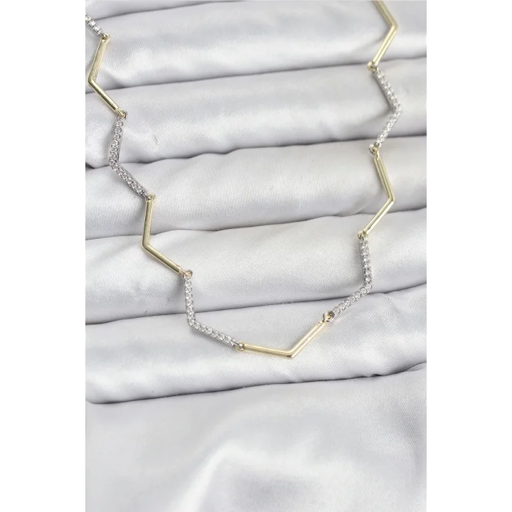 Mey İthalat® VIP Seri Zikzak Model Kadın Kolye