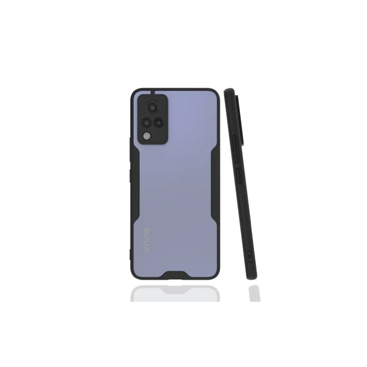 Mey İthalat®  Vivo V21 Kılıf Platin Silikon - Siyah