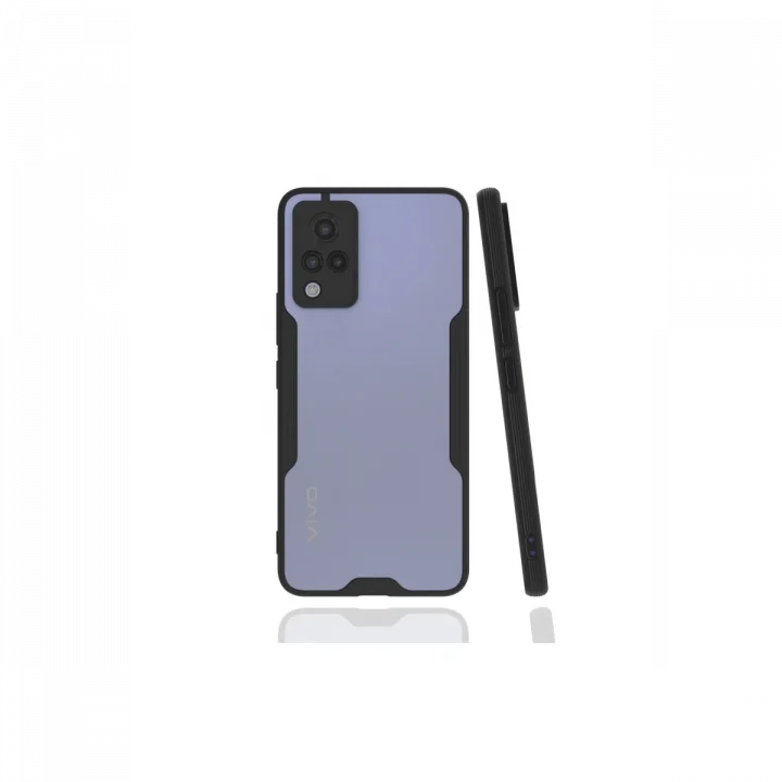 Mey İthalat®  Vivo V21 Kılıf Platin Silikon - Siyah