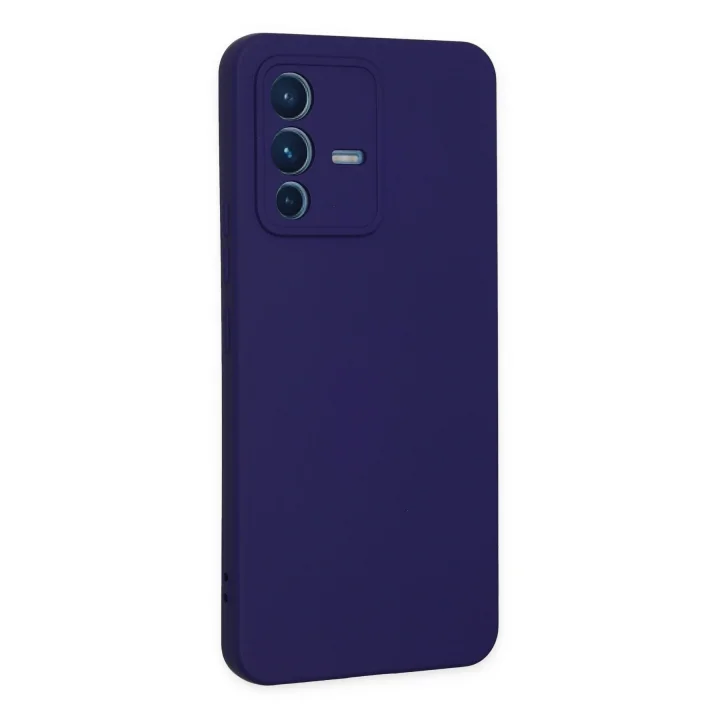 Mey İthalat®  Vivo V23 5G Kılıf Nano içi Kadife Silikon - Mor