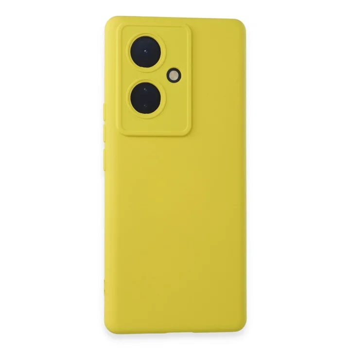 Mey İthalat®  Vivo V29 Lite Kılıf Nano içi Kadife Silikon - Sarı
