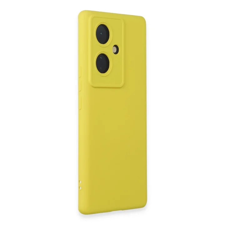 Mey İthalat®  Vivo V29 Lite Kılıf Nano içi Kadife Silikon - Sarı