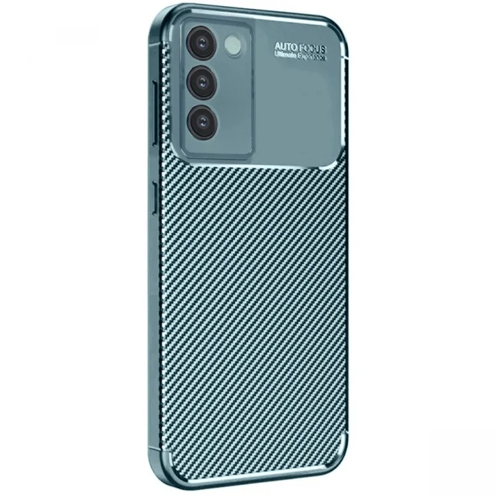 Mey İthalat®  Vivo V30 Lite 4G Kılıf Auto Focus Karbon Kapak - Koyu Yeşil