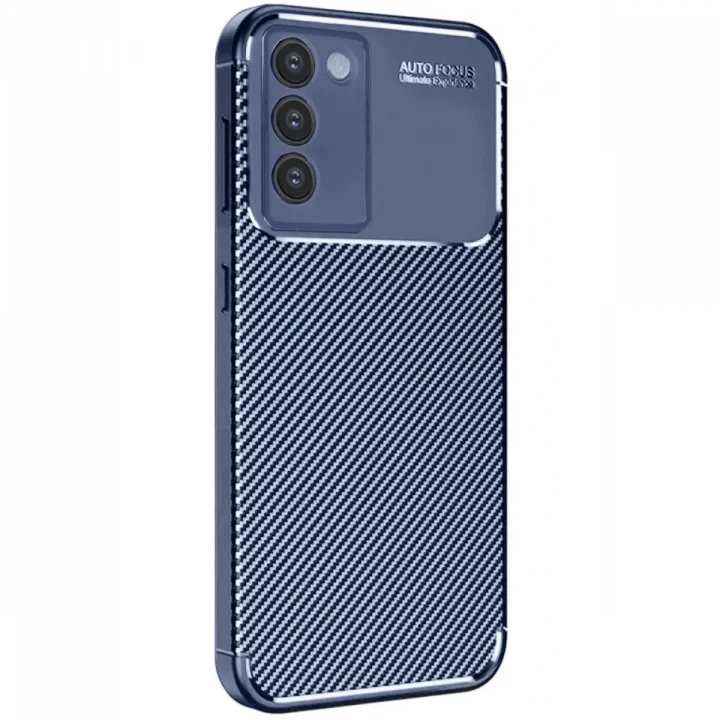 Mey İthalat®  Vivo V30 Lite 4G Kılıf Auto Focus Karbon Kapak - Lacivert