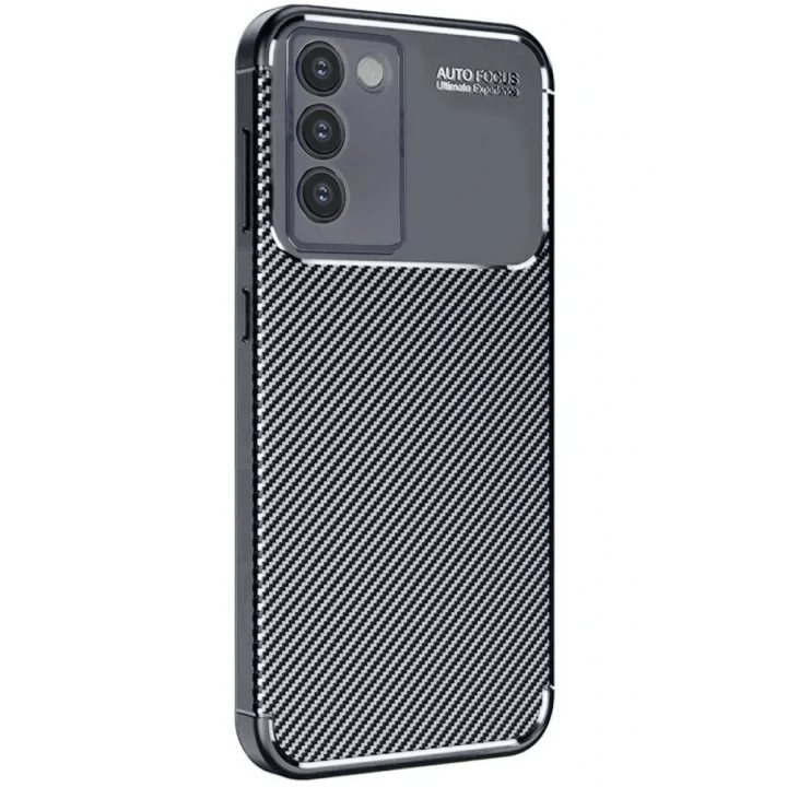 Mey İthalat®  Vivo V30 Lite 4G Kılıf Auto Focus Karbon Kapak - Siyah