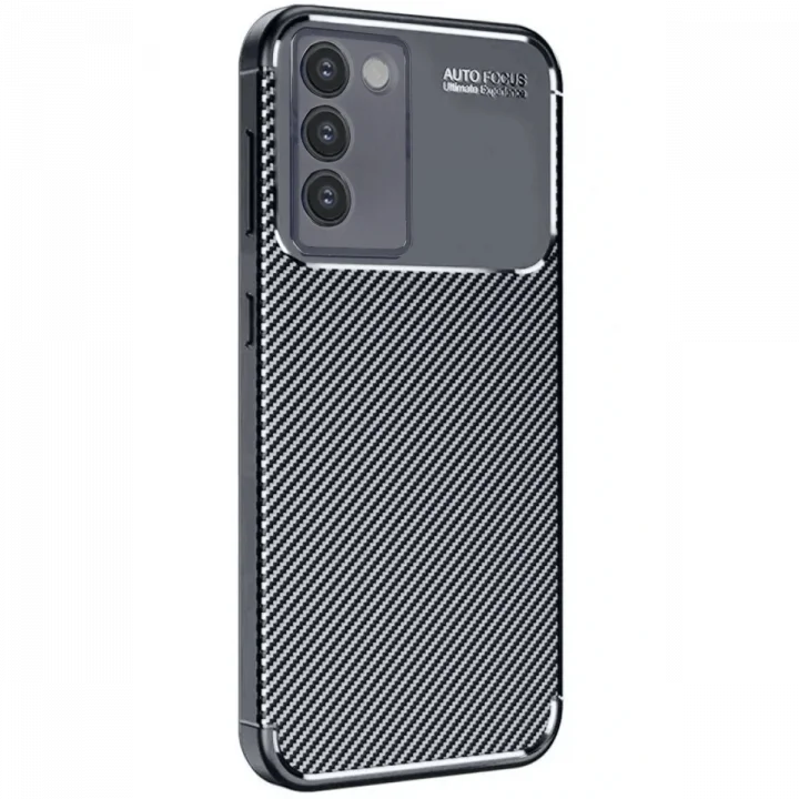 Mey İthalat®  Vivo V30 Lite 4G Kılıf Auto Focus Karbon Kapak - Siyah