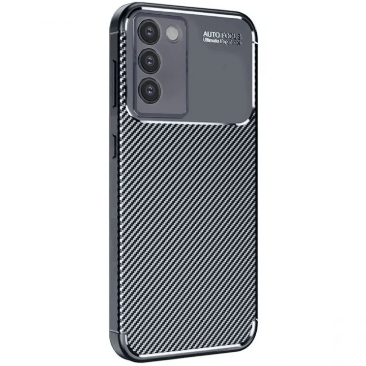 Mey İthalat®  Vivo V30 Lite 4G Kılıf Auto Focus Karbon Kapak - Siyah