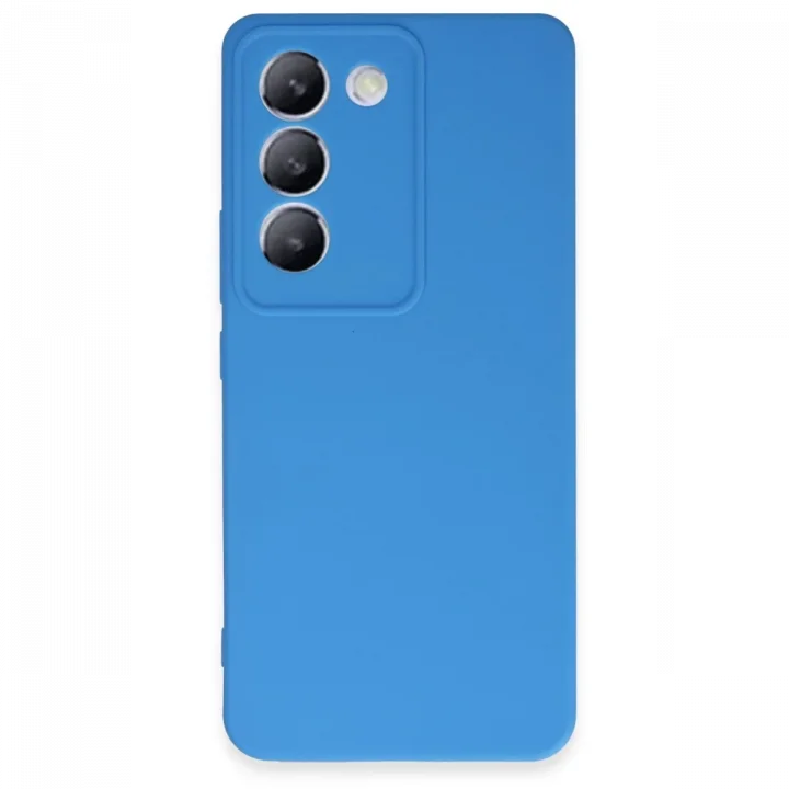 Mey İthalat®  Vivo V30 Lite 4G Kılıf First Silikon - Mavi