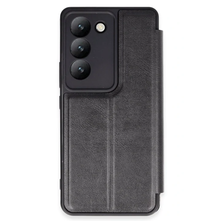 Mey İthalat®  Vivo V30 Lite 4G Kılıf Flip Cover - Siyah