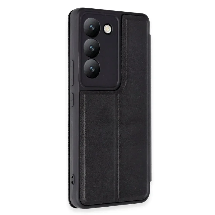 Mey İthalat®  Vivo V30 Lite 4G Kılıf Flip Cover - Siyah