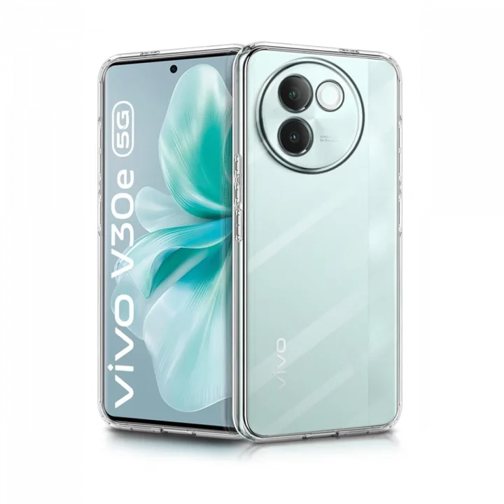 Mey İthalat®  Vivo V30e Kılıf Lüx Şeffaf Silikon