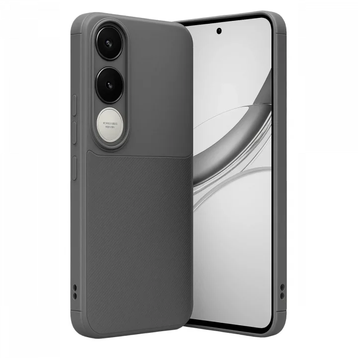 Mey İthalat®  Vivo V50 Lite 4G Auto Focus Karbon Kapak - Gri