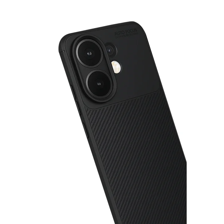 Mey İthalat®  Vivo V60 5G Auto Focus Karbon Kapak - Siyah