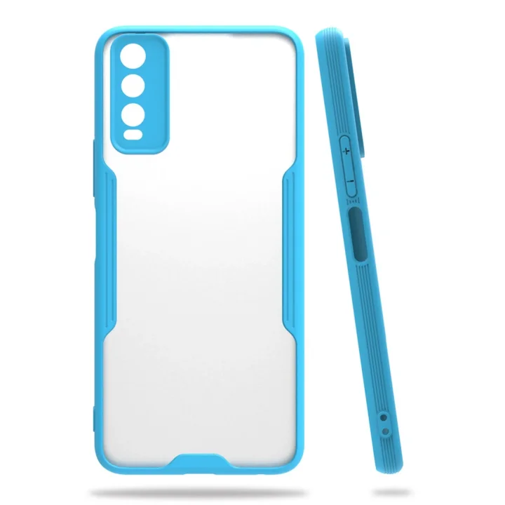 Mey İthalat®  Vivo Y11S Kılıf Platin Silikon - Mavi