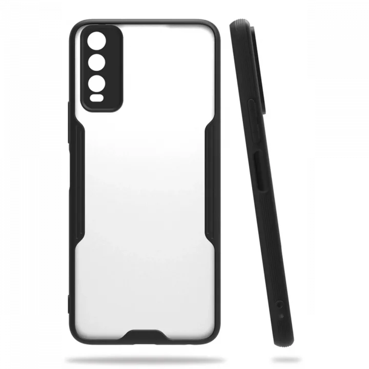 Mey İthalat®  Vivo Y11S Kılıf Platin Silikon - Siyah