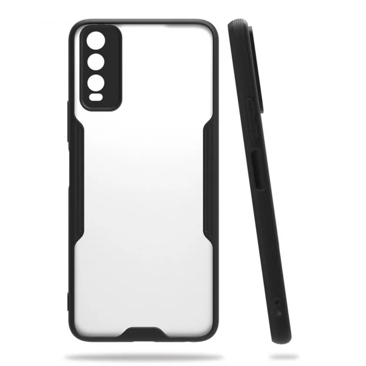 Mey İthalat®  Vivo Y11S Kılıf Platin Silikon - Siyah