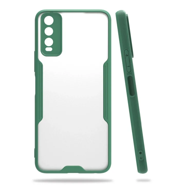 Mey İthalat®  Vivo Y11S Kılıf Platin Silikon - Yeşil
