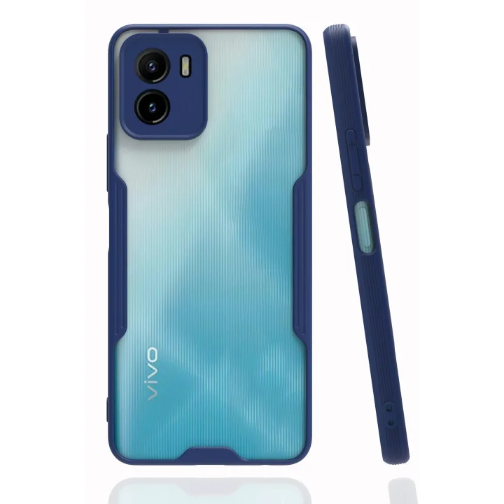 Mey İthalat®  Vivo Y15S Kılıf Platin Silikon - Lacivert