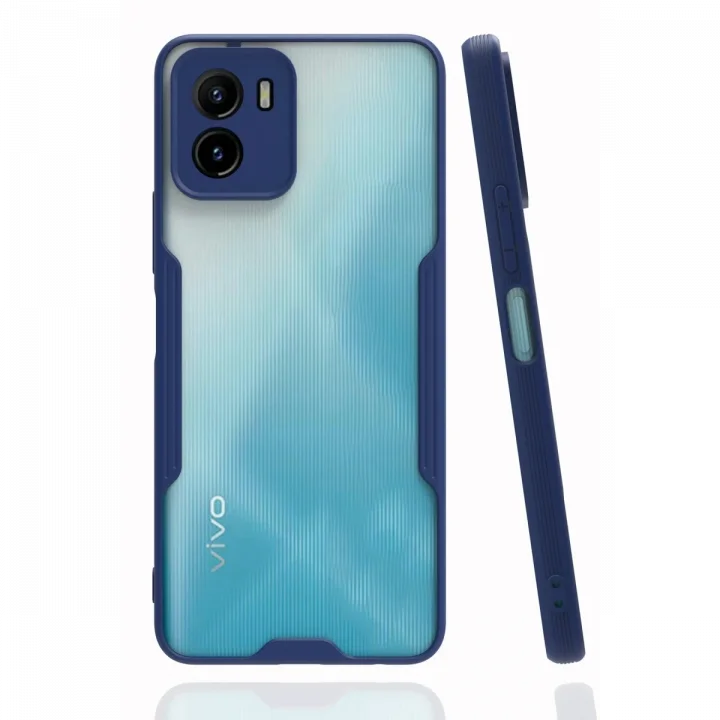 Mey İthalat®  Vivo Y15S Kılıf Platin Silikon - Lacivert